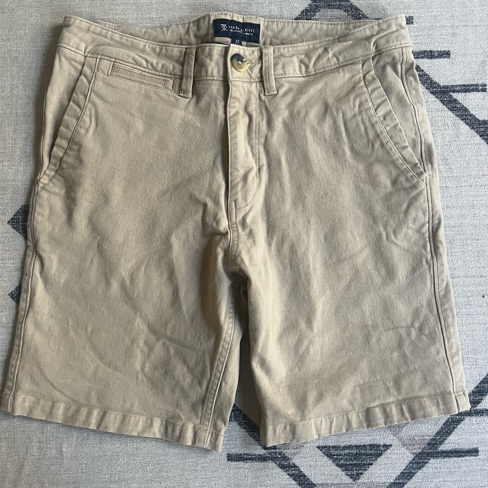 Roark and Revival Men’s Khaki Shorts- Size 32